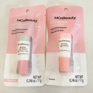 NEW MCoBeauty 2 Packs Mini Butter Lip Balm | Birthday Cake| Coconut